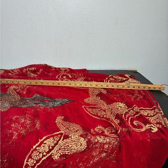 Roaman’s Red and Gold Paisley Top Size 22W NEW - Picture 10 of 12